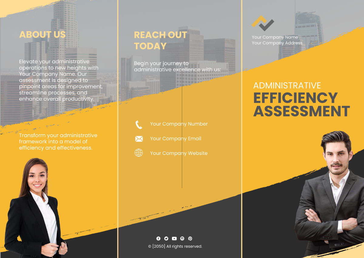Free Administrative Efficiency Assessment Pamphlet Template to Edit Online