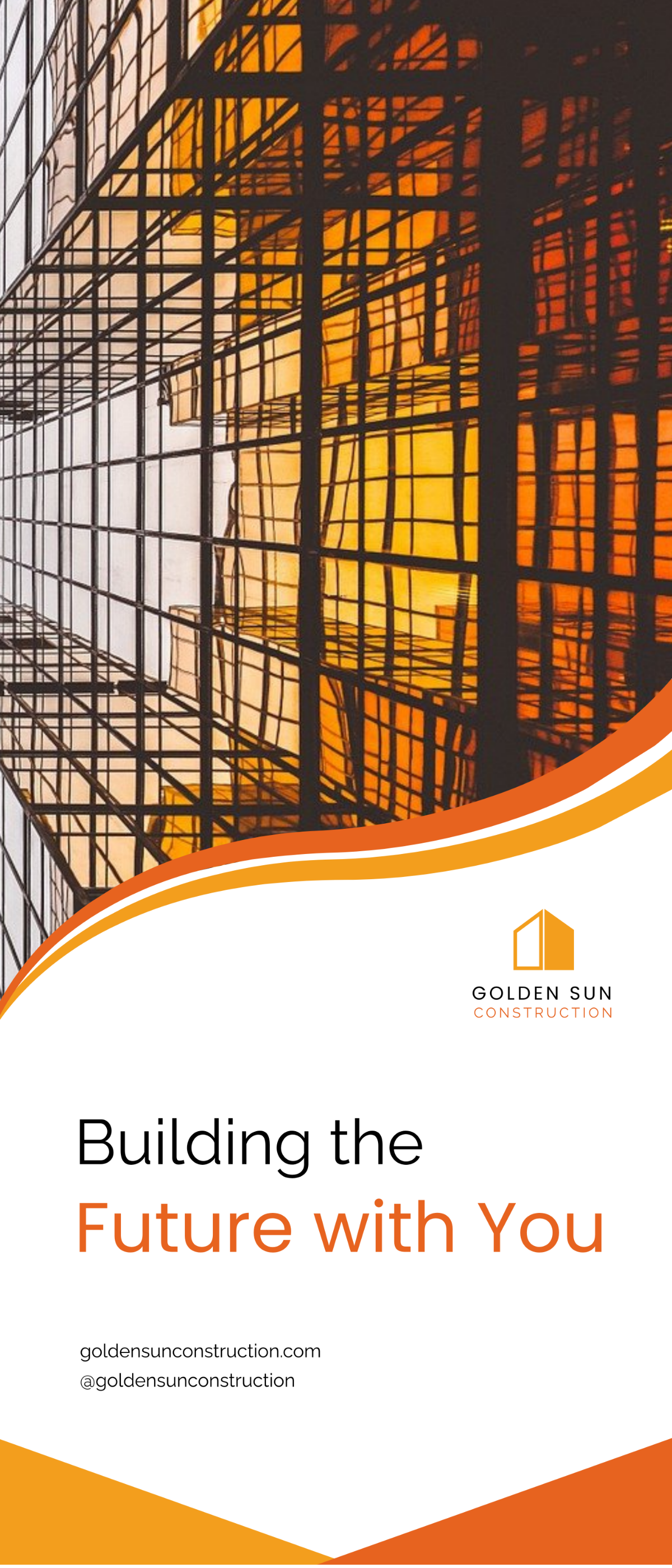 Free Modern Construction Roll-Up Banner Template to Edit Online