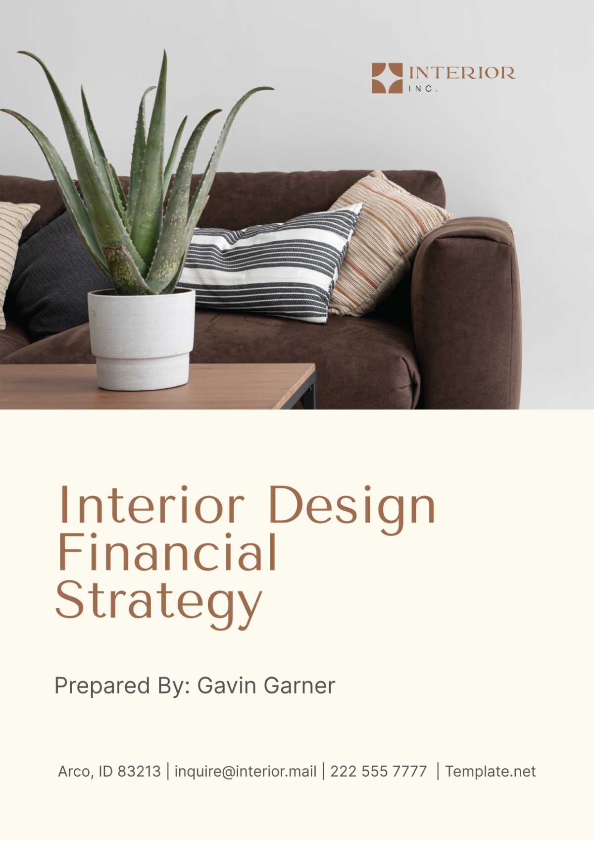Free Interior Design Financial Strategy Template to Edit Online