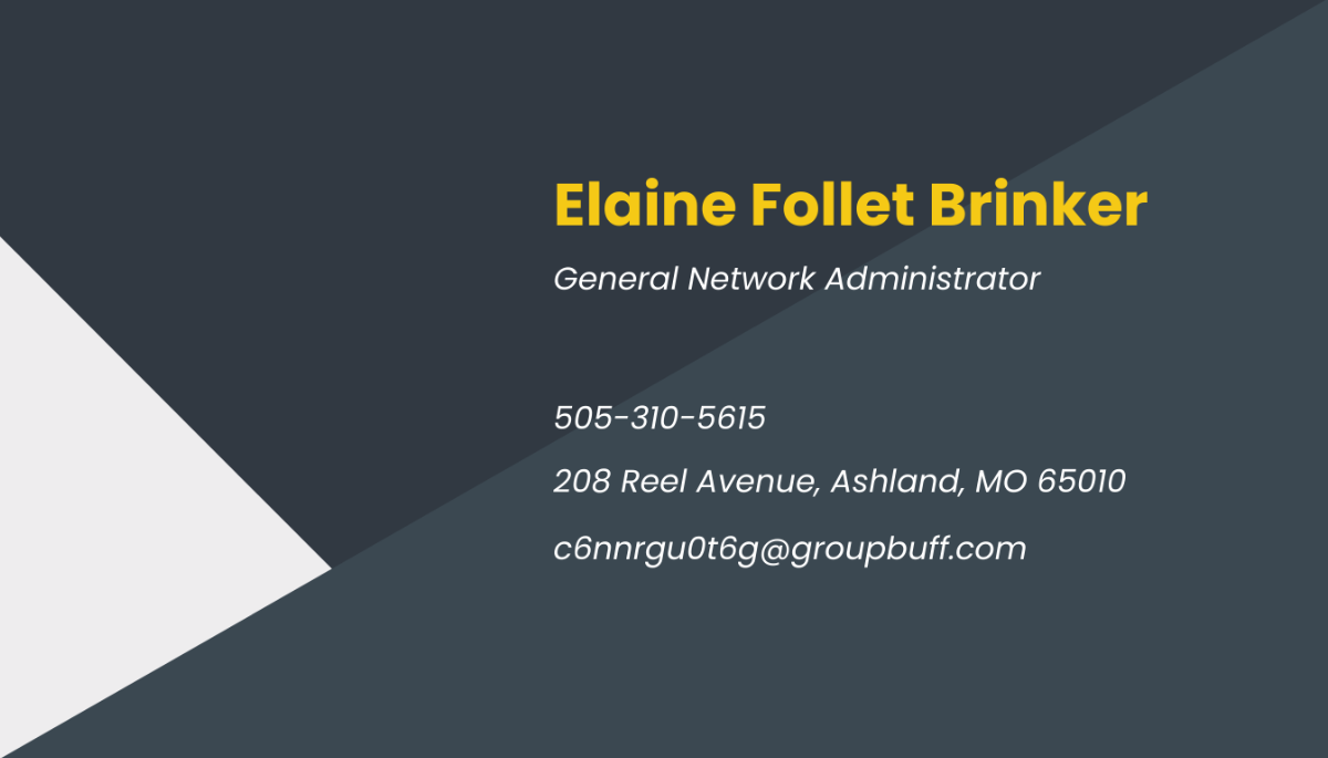 Free Network Administration Business Card Template to Edit Online
