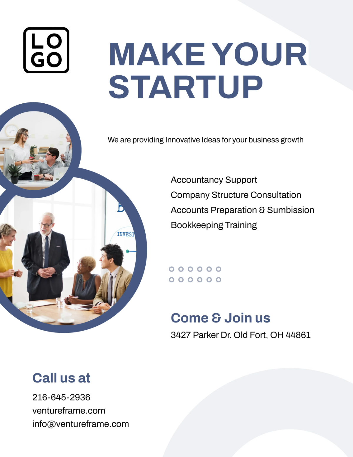 Free Basic Startup Leaflet Template to Edit Online
