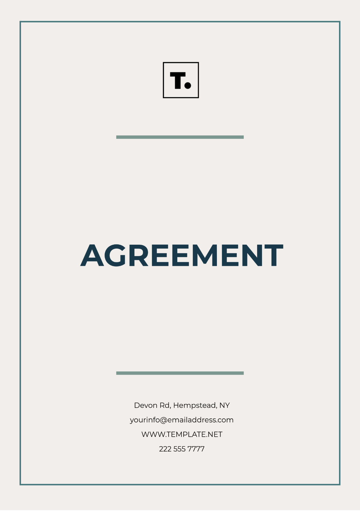 Free Agreements Template to Edit Online