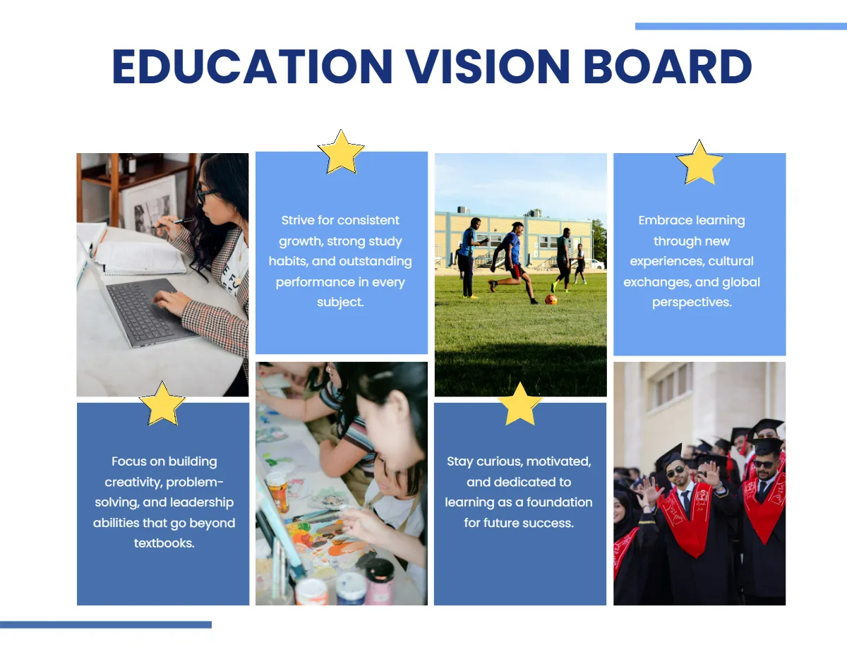 Free Education Vision Board Template to Edit Online