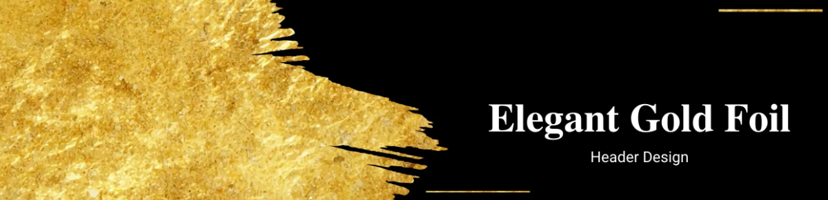 Free Elegant Gold Foil Header Design Template to Edit Online