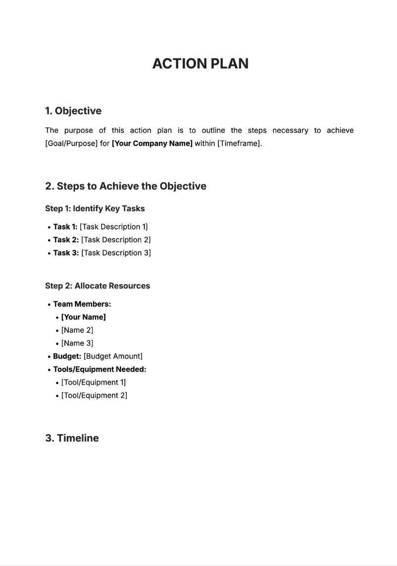 Free AI Action Plan Generator, Free Action Plan Maker Online Tool