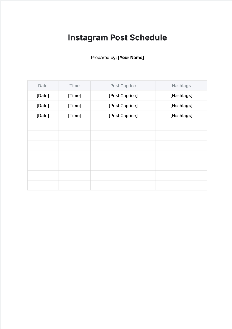 Free AI Instagram Post Schedule Generator, Instagram Post Schedule Maker Tool