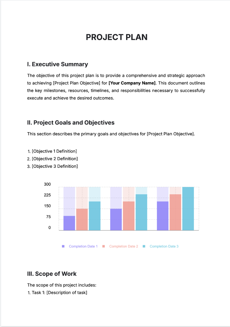 Free AI Project Plan Generator, Free Project Plan Maker Online Tool