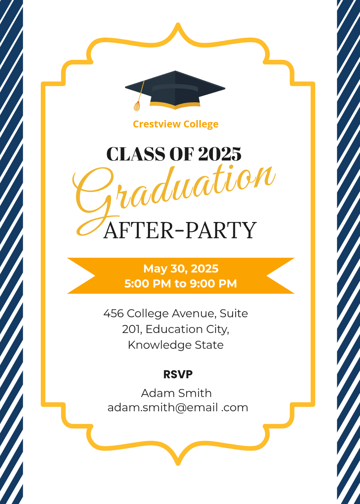 Free Graduation Party Invitation Template to Edit Online