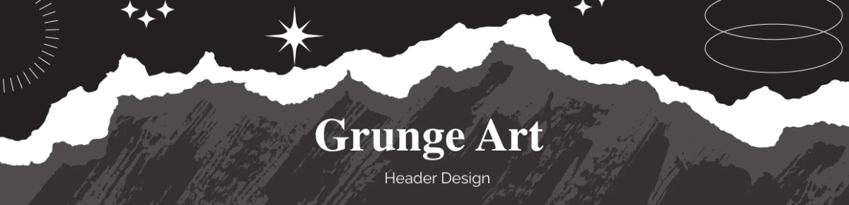 Free Grunge Art Header Design Template to Edit Online