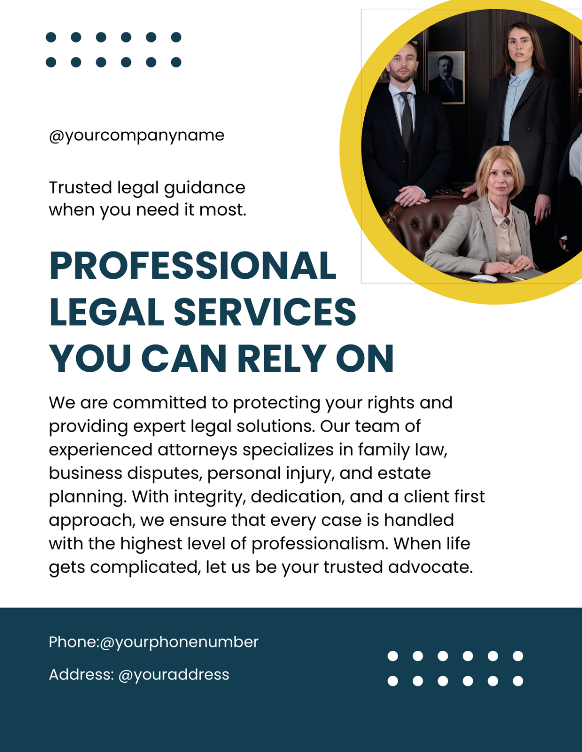 Free Law Firm Legal Flyer Template to Edit Online