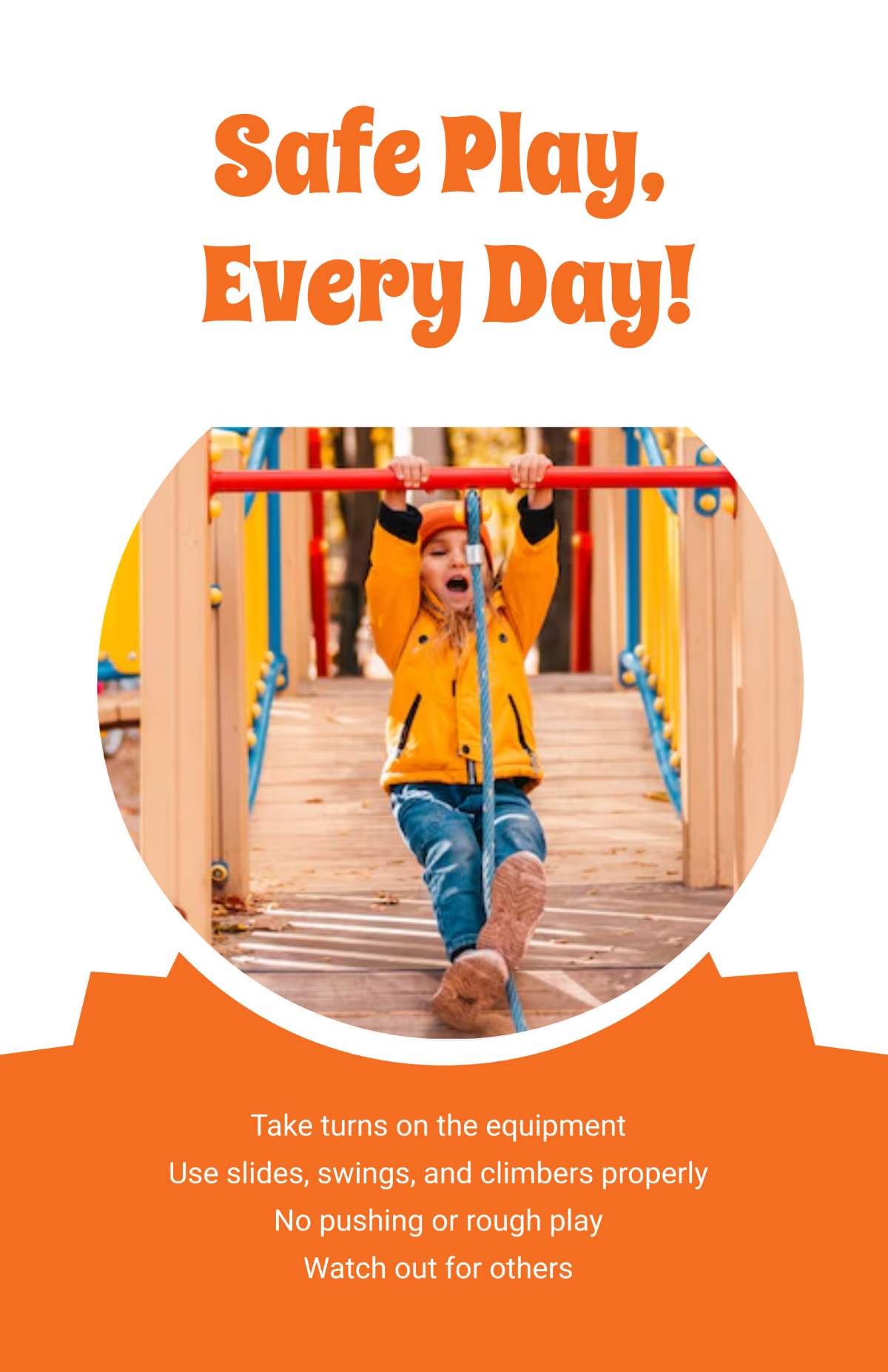 Free Playground Safety Rules Poster Template to Edit Online