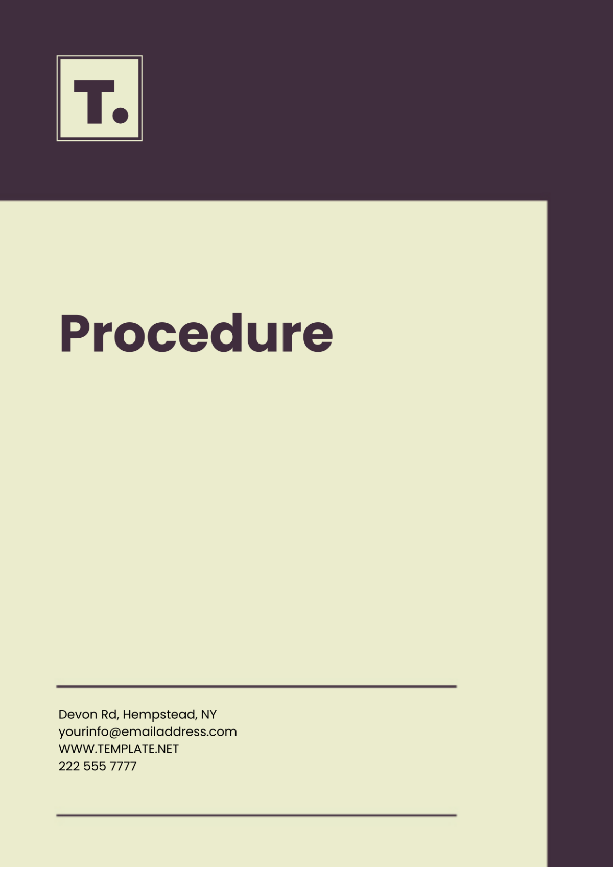 Free Procedure Template to Edit Online
