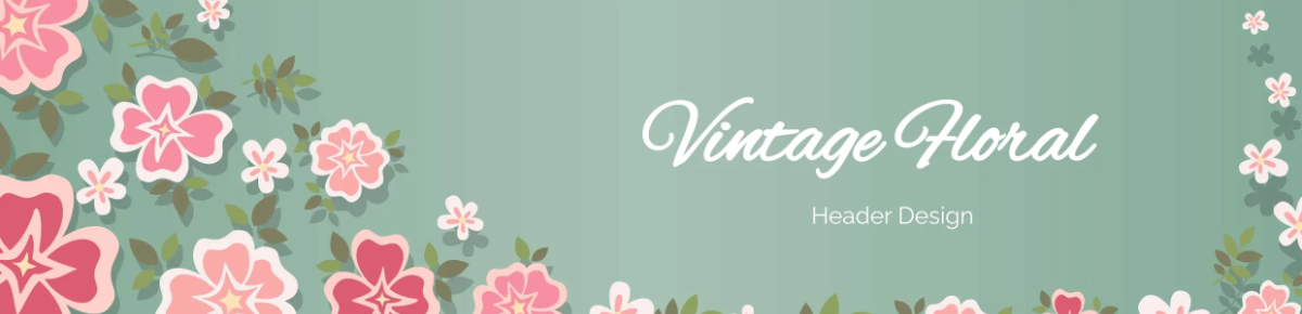 Free Vintage Floral Header Design Template to Edit Online