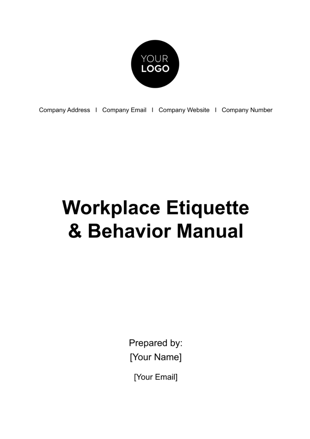 Free Workplace Etiquette & Behavior Manual HR Template to Edit Online