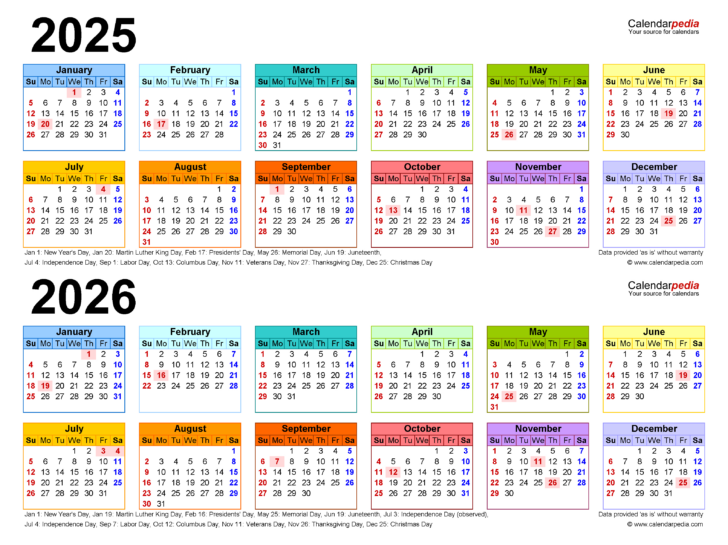 Free Printable Calendar 2025-2026