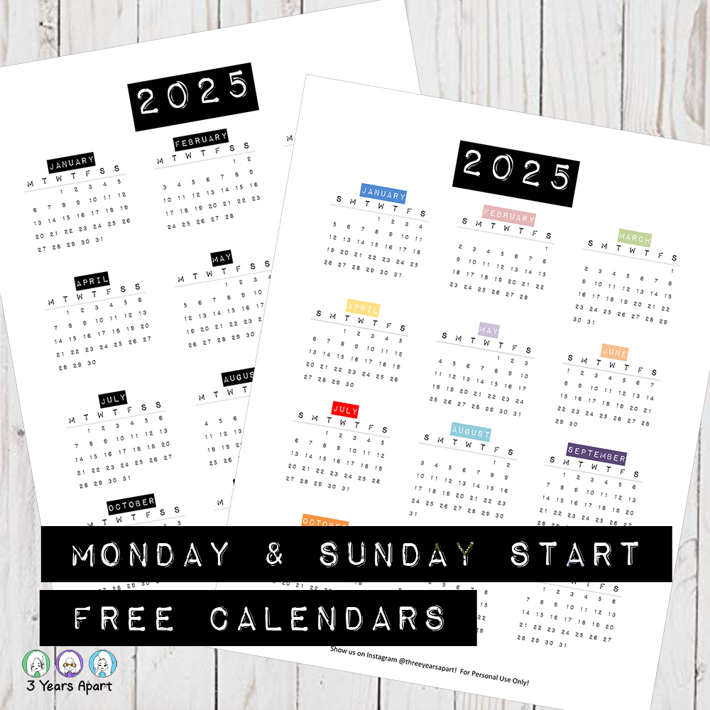 2025 Calendar Free Printable | Bullet Journal And Planner Free with Bullet Journal Calendar 2025 Printable