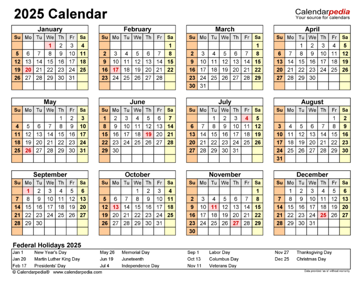 Attendance Calendar 2025 Printable Free