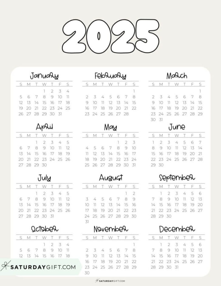 Cute Printable Weekly Calendar 2025