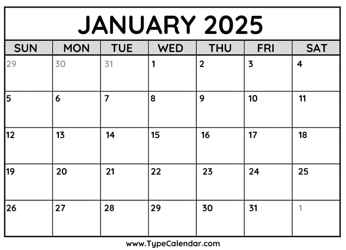 2025 Calendar - Printable Calendar 2025 With Holidays intended for Printable Calendar 2025 That I Can Type On