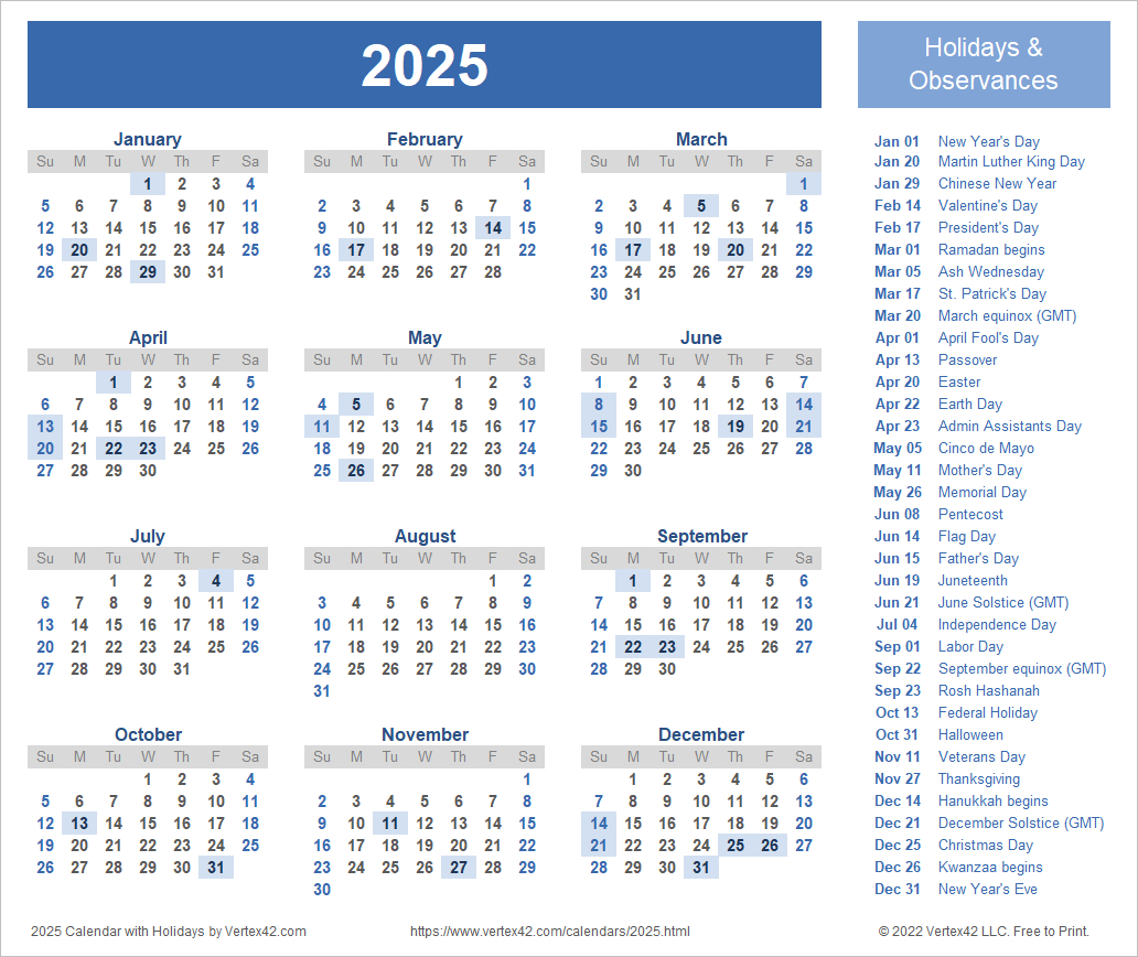 2025 Calendar Templates And Images regarding Google Calendar 2025 Printable Free