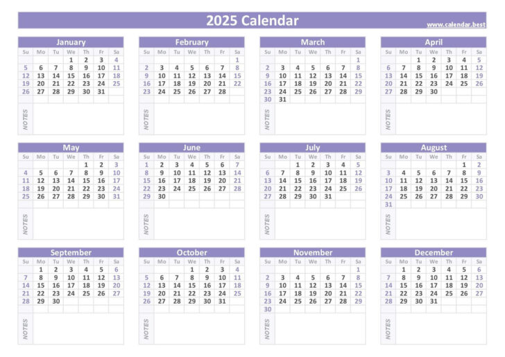 Calendar 2025 Printable