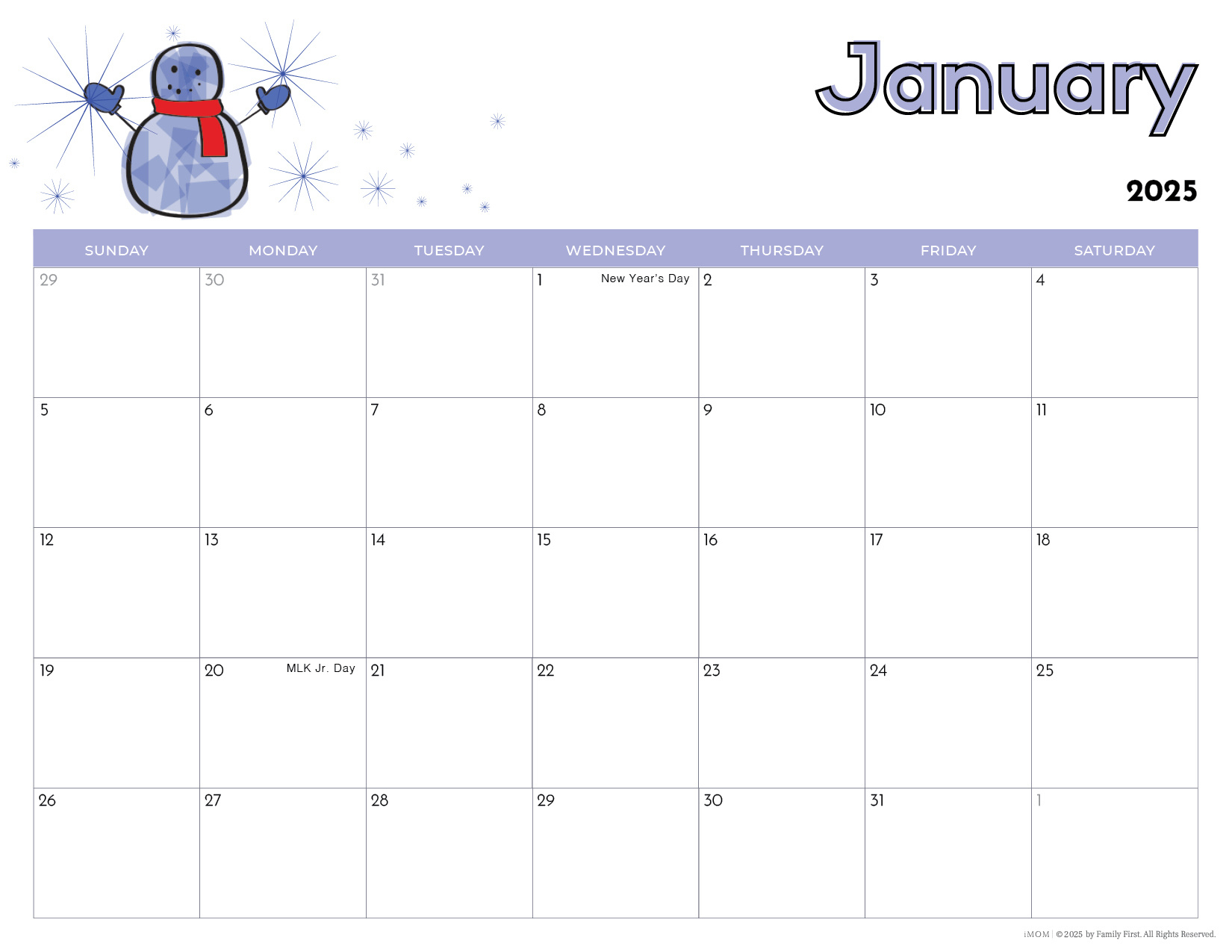 2025 Printable Calendars For Kids - Imom for Free Printable Calendar 2025 For Kindergarten