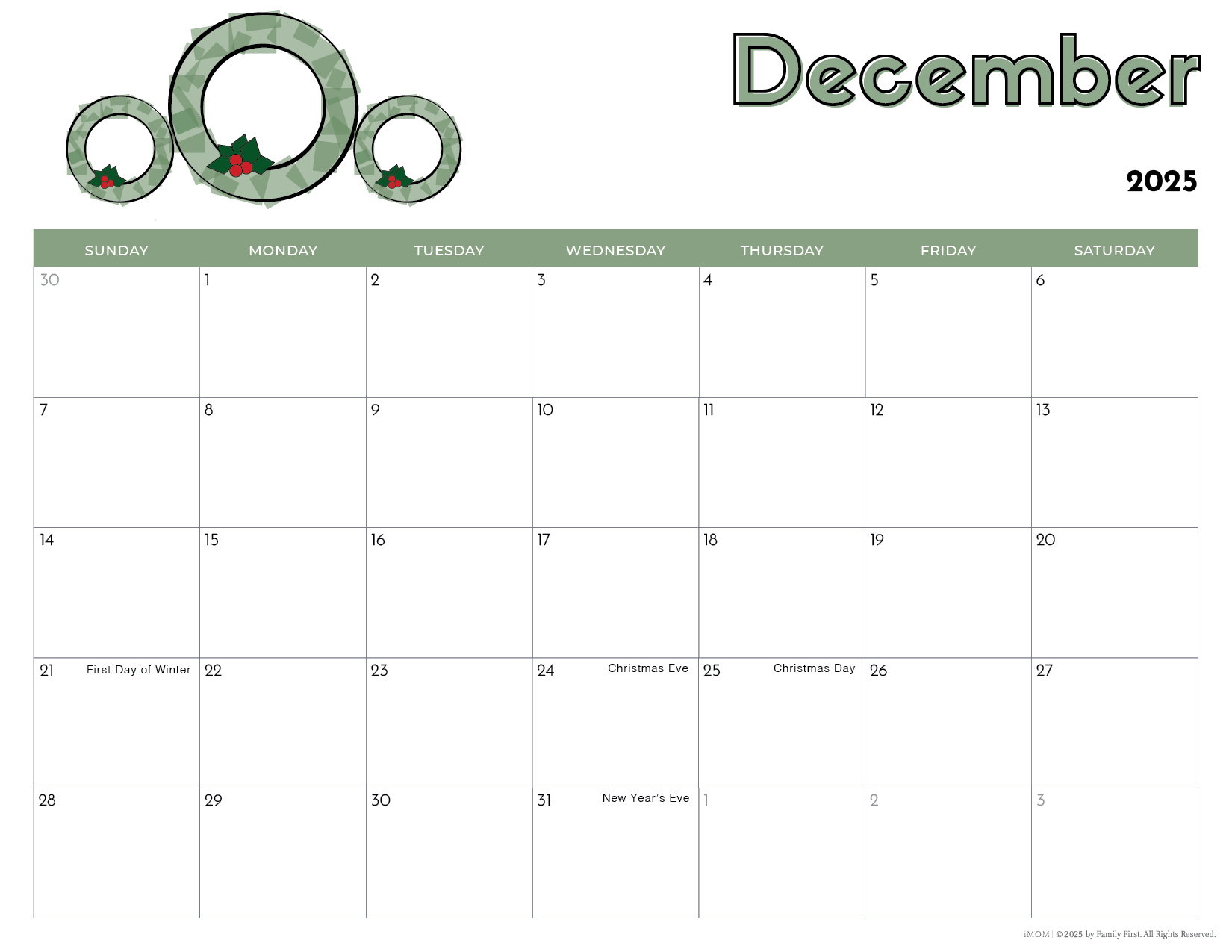 2025 Printable Calendars For Kids - Imom with Free Printable Calendar 2025 For Kindergarten