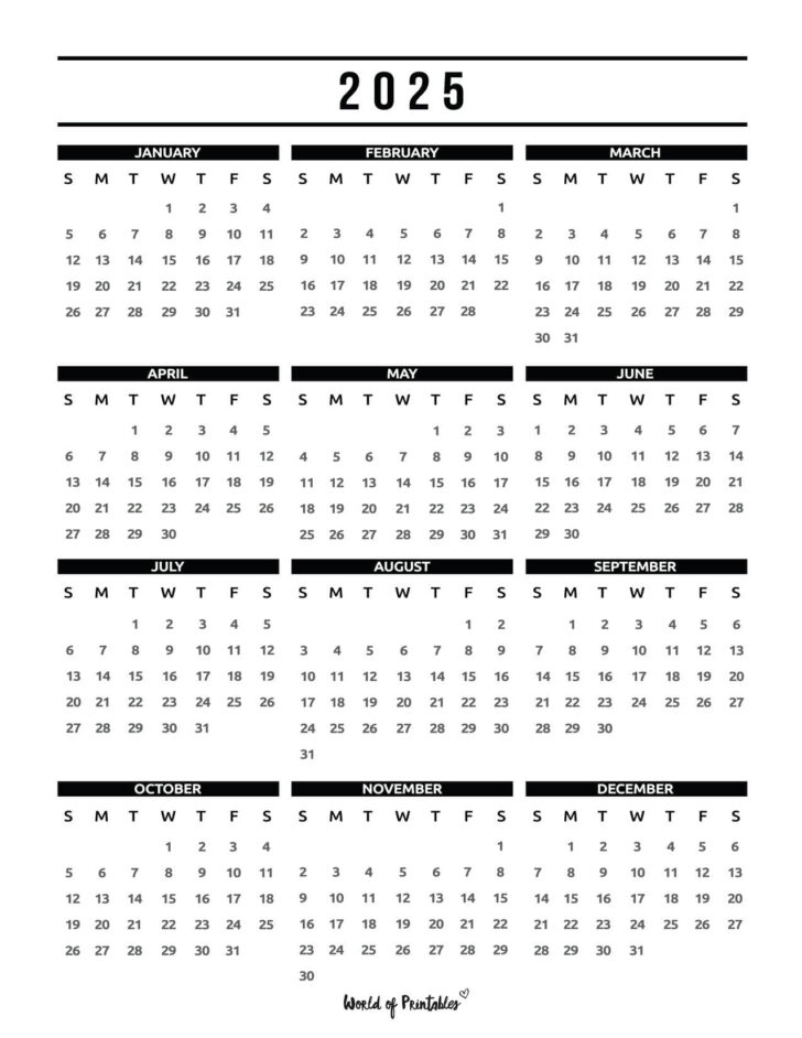 Best Printable Calendar 2025