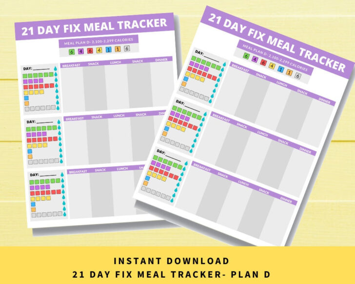 Printable 21 Day Fix Calendar 2025