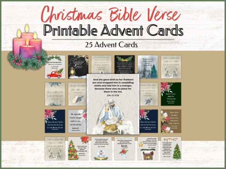 Advent Calendar 2025 Verses Printable