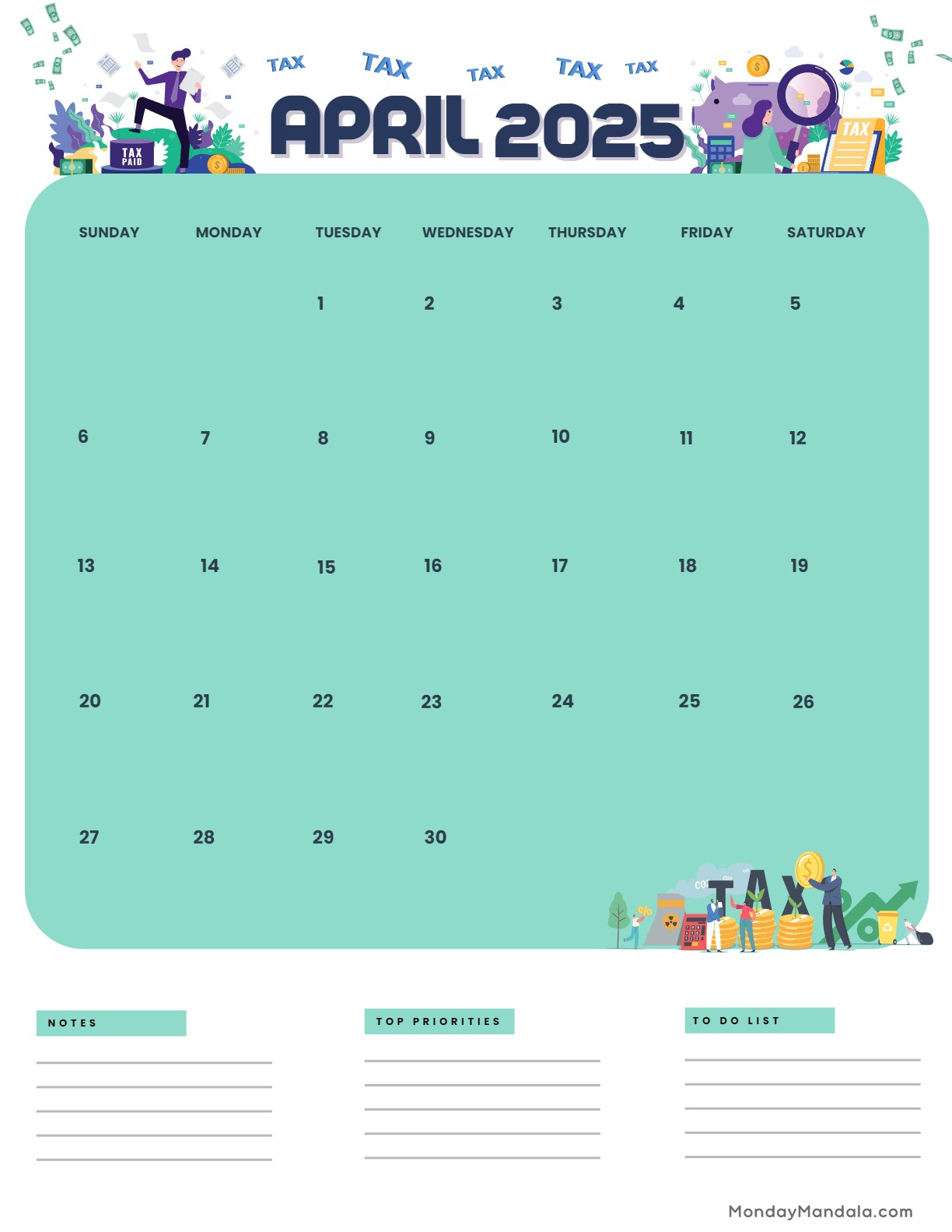 April 2025 Calendar (52 Free Pdf Printables) for Free Printable Disney Calendar 2025