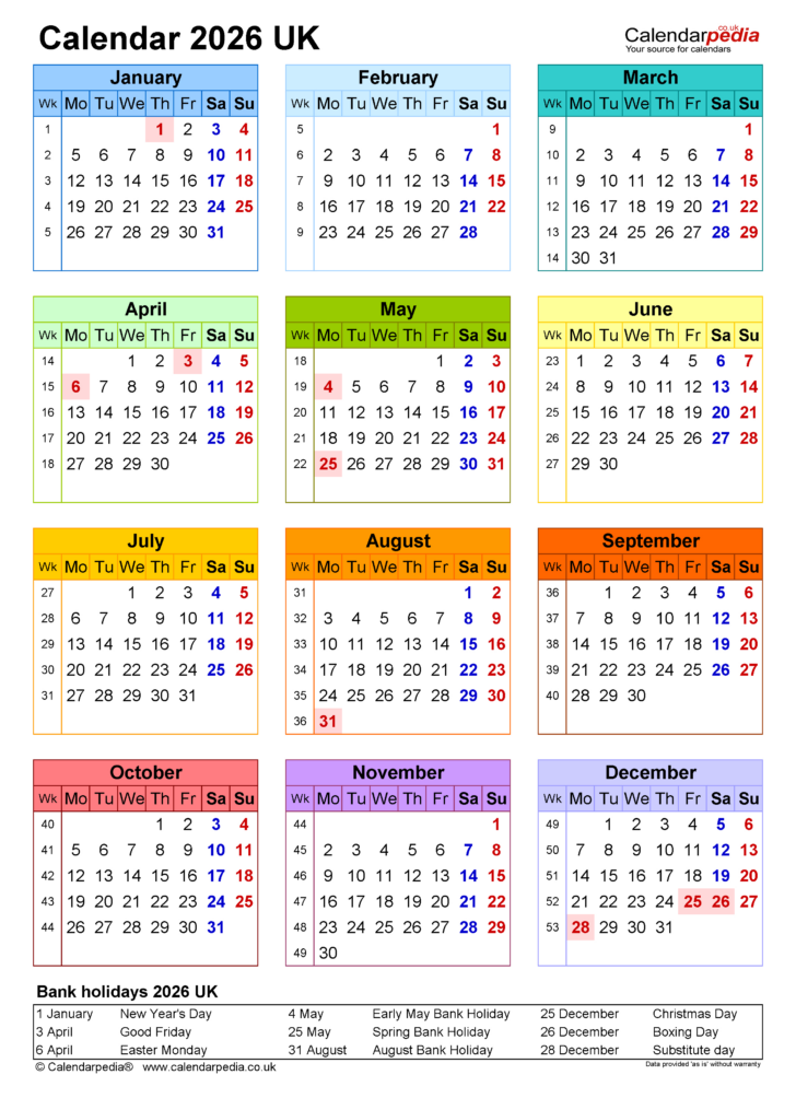 Calendar For 2026 Printable Free