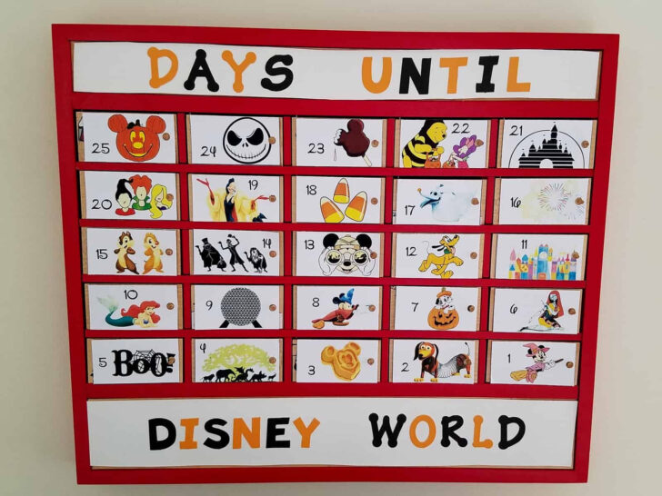 Free Printable Disney Countdown Calendar 2025