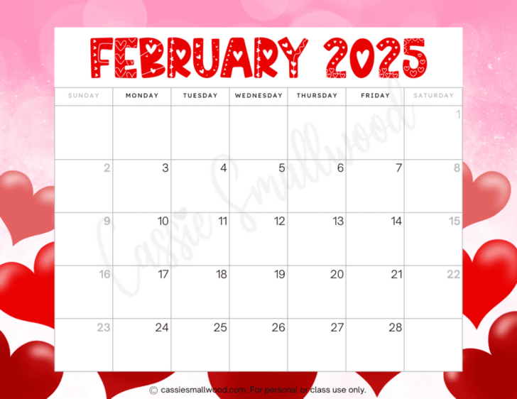 Free Printable Calendar 2025 Cute