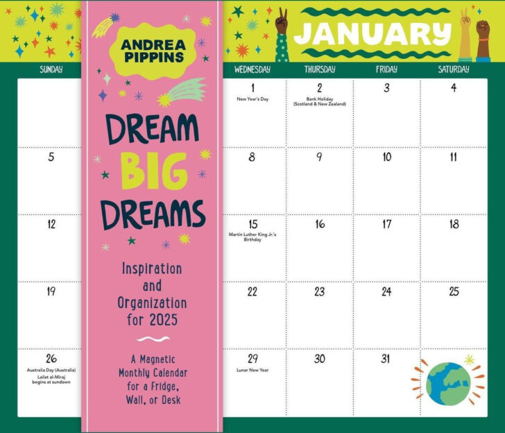 Big Monthly Calendar 2025 Printable