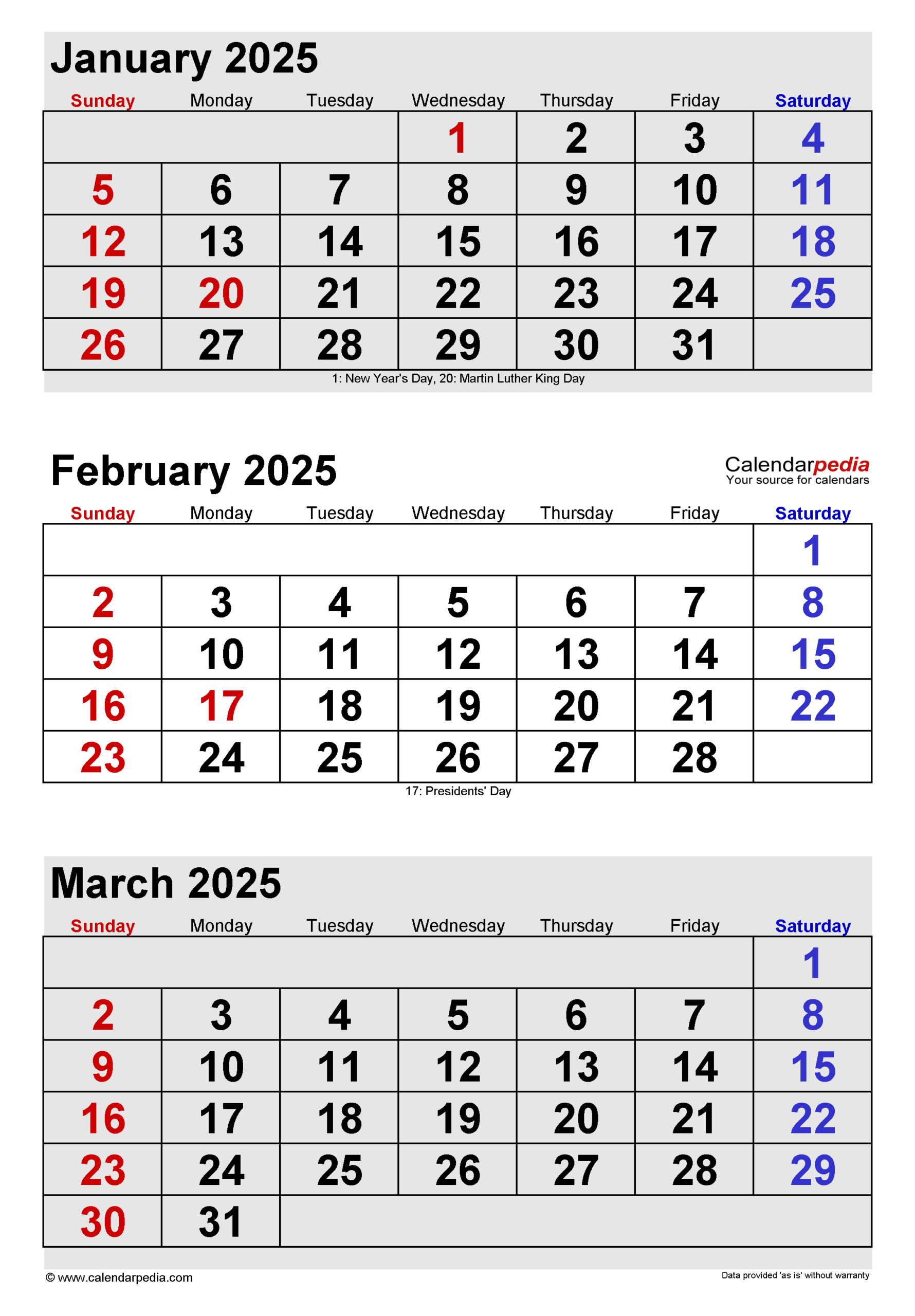 February 2025 Calendar | Templates For Word, Excel And Pdf pertaining to January February March 2025 Calendar Printable