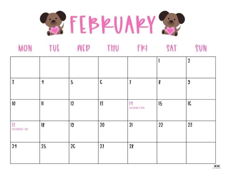 Free Printable Feb Calendar 2025