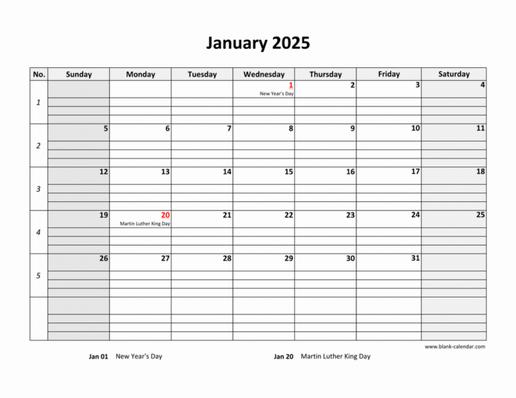 2025 Calendar Printable Month Per Page