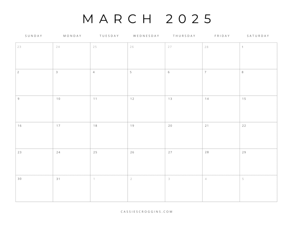 Free Printable 2025 Blank Calendar Templates (All 12 Months) within 2025 Printable Editable Calendar