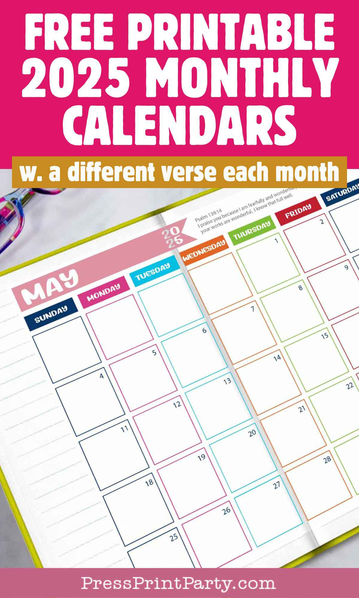 Free Printable 2025 Calendar For Bullet Journal pertaining to Bullet Journal Calendar 2025 Printable