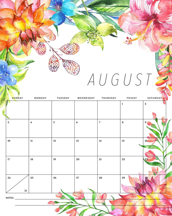 2025 Calendar Printable Floral