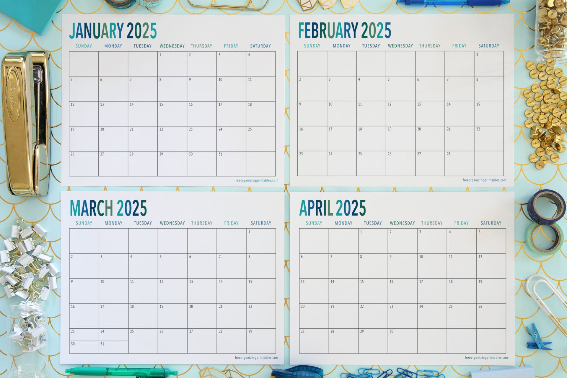 Free Printable Calendar 2025 | Free Organizing Printables pertaining to January February March 2025 Calendar Printable