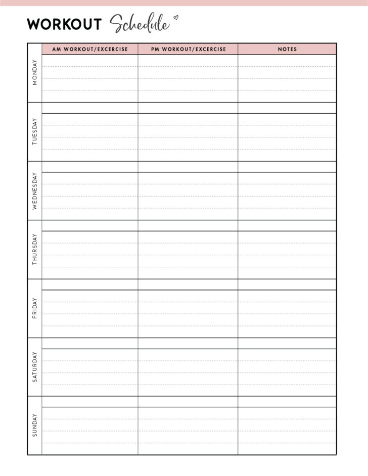 Free Printable Fitness Calendar 2025