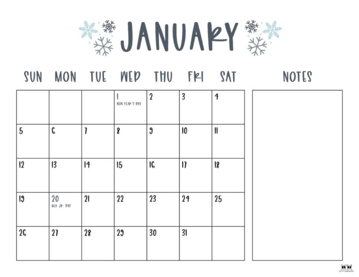 A Free Printable Calendar 2025