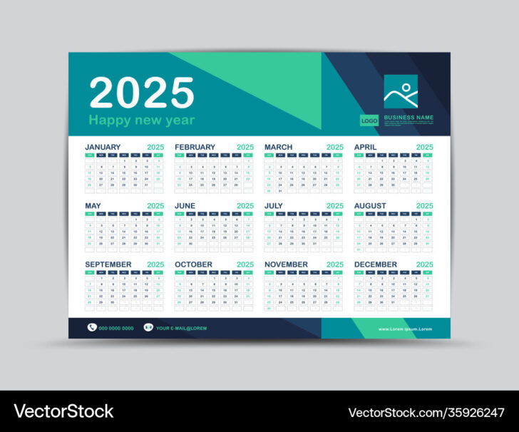 2025 Printable Desk Calendar