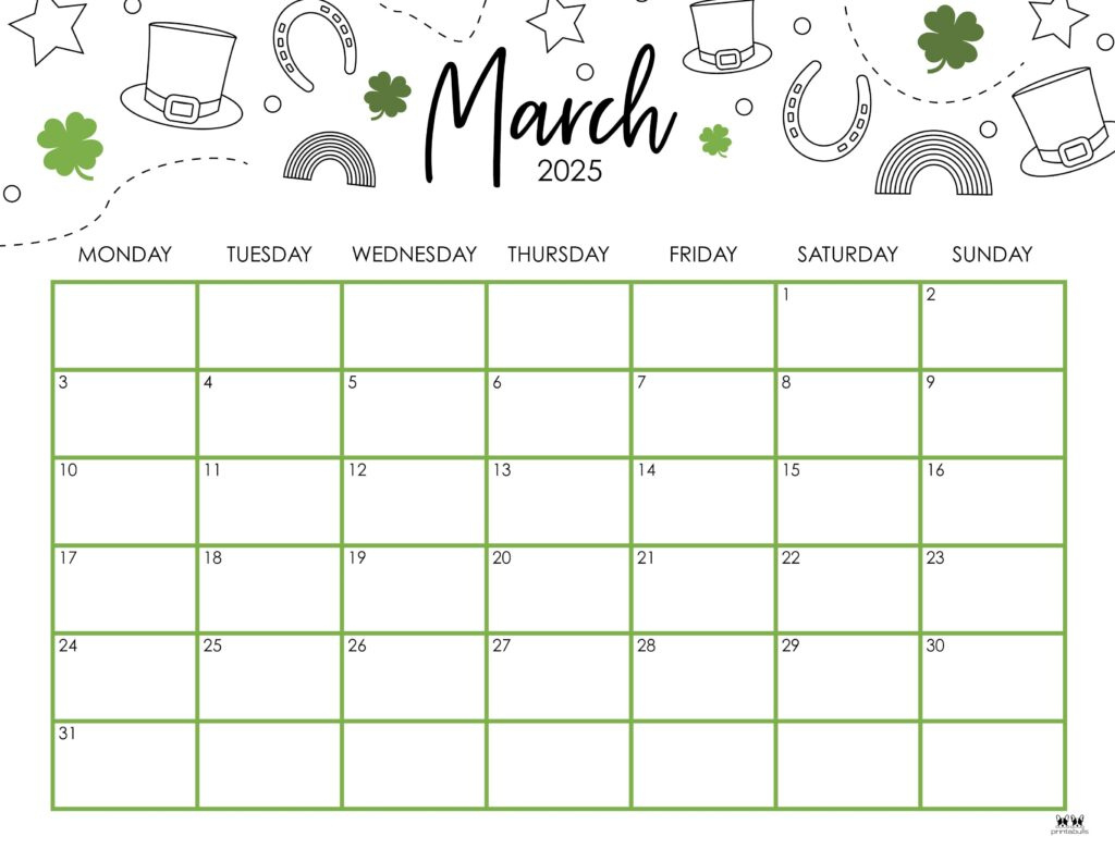 March 2025 Calendars - 107 Free Printables | Printabulls throughout Printable March Calendar 2025