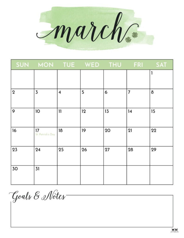 March Calendar 2025 Free Printable