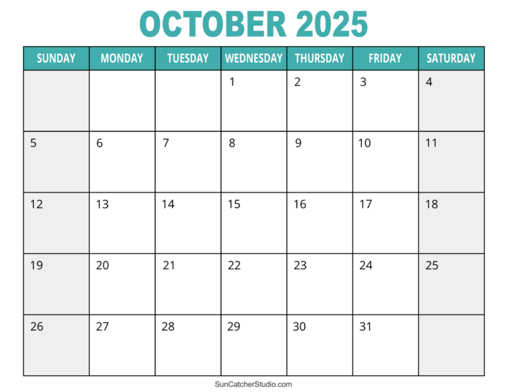 Printable Calendar Month 2025