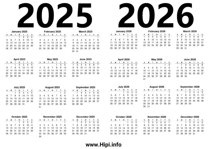 2025 Calendar 2026 Printable Free Download