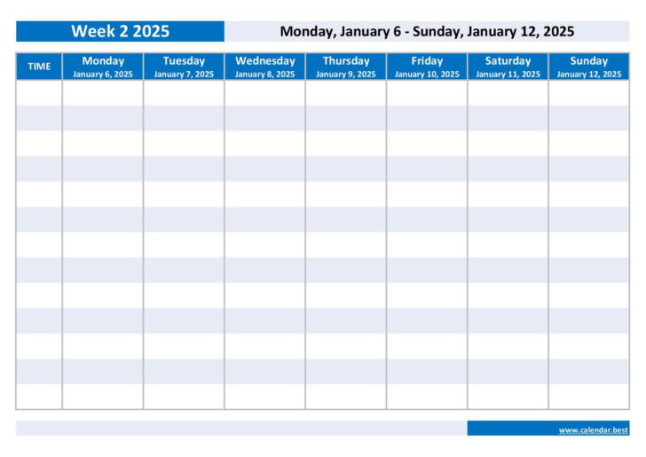 Printable 2 Week Calendar 2025